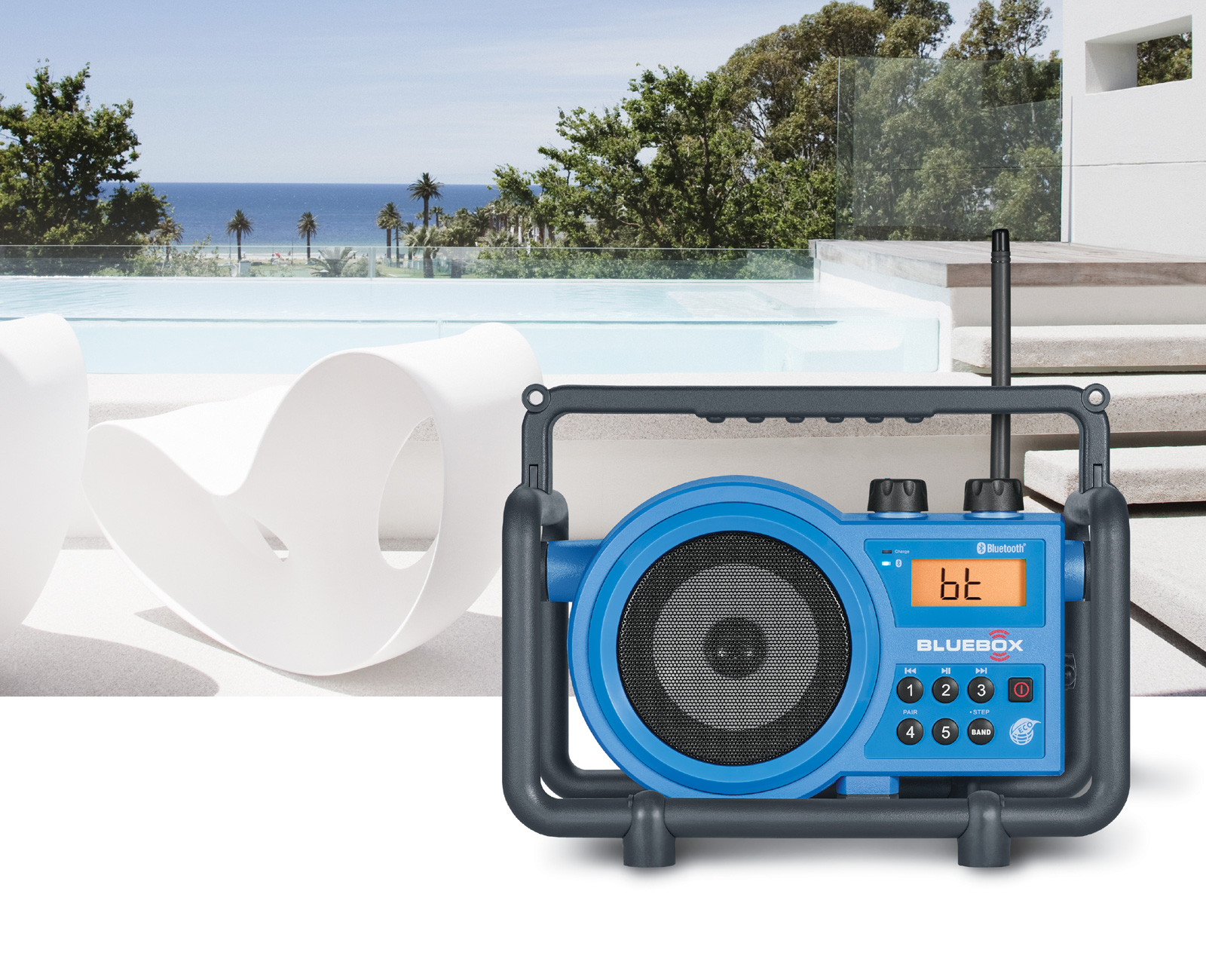 Radio ultra robuste AM / FM / AUX / Bluetooth Rechargeagle BB-100 BlueBox